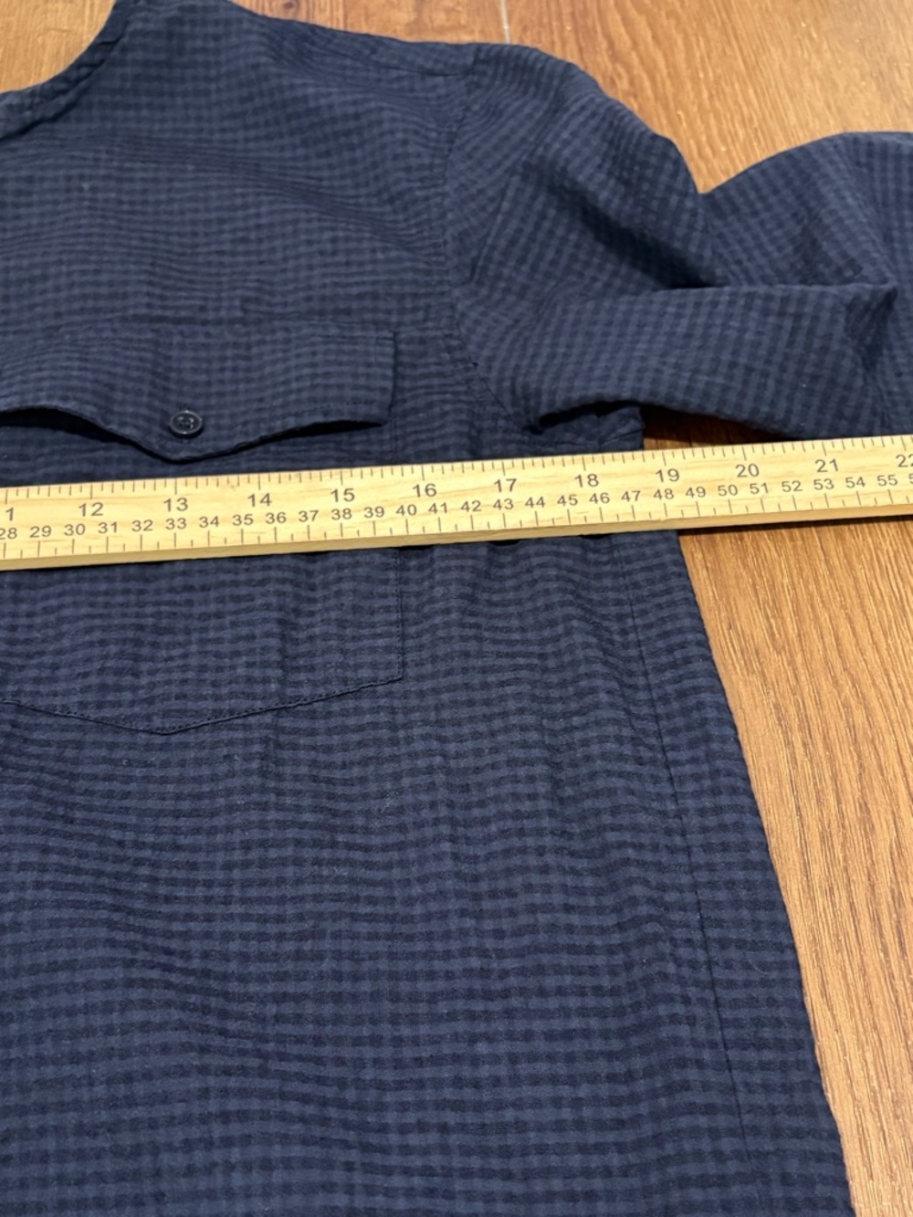 Zara Man Navy Textured Zip Front Long Sleeve Shirt Lightweight Jacket Size M - Picture 5 of 6